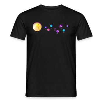 Solar system planets - Men's T-Shirt - black - Front - AI Model Male 178 light (178cm)
