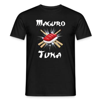Maguro Tuna Thunfisch I Japanisch Reis Algen Japan - Männer T-Shirt - Schwarz - Vorne - AI Model Male 178 light (178cm)