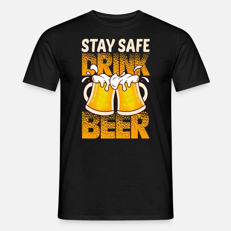 Trink Bier - Männer T-Shirt - Schwarz