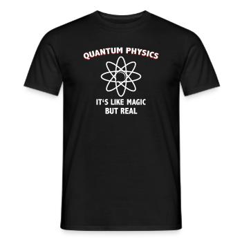 Quantum Physics It’s Like Magic Funny Scientist - T-shirt homme - noir - Devant - AI Model Male 178 light (178cm)