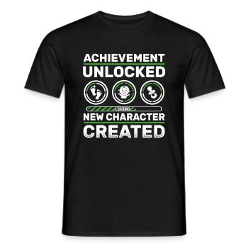 New Character Grossesse Annoncer papa gamer - T-shirt homme - noir - Devant - AI Model Male 178 light (178cm)