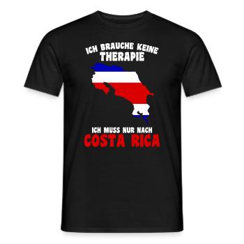 Ich muss nur nach Costa Rica - Männer T-Shirt - Schwarz - Vorne - AI Model Male 178 light (178cm)