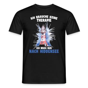 Ich muss nur nach Hiddensee - Männer T-Shirt - Schwarz - Vorne - AI Model Male 178 light (178cm)