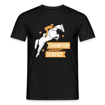 Tournament trotting - Men's T-Shirt - black - Front - AI Model Male 178 light (178cm)