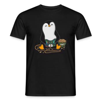 Pingouin de jeu - T-shirt homme - noir - Devant - AI Model Male 178 light (178cm)