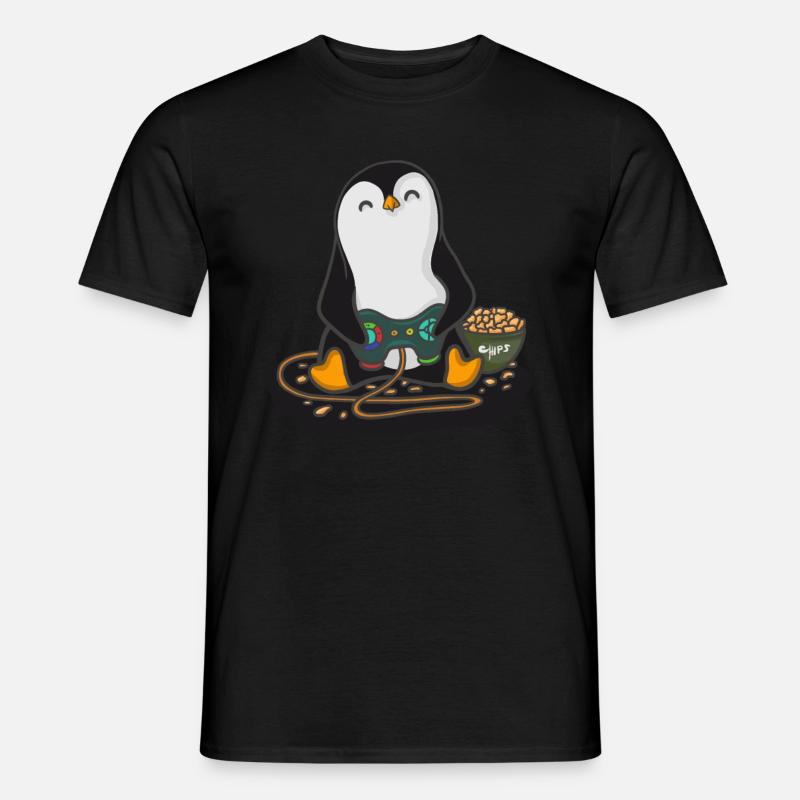 Pingouin de jeu - T-shirt homme - noir