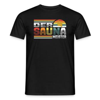 Aufguss schwitzen Der Saunameister Sauna Wellness - Männer T-Shirt - Schwarz - Vorne - AI Model Male 178 light (178cm)