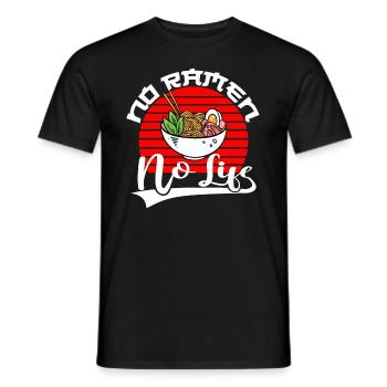 No ramen no life Anime Japan Nudeln Sushi Manga - Männer T-Shirt - Schwarz - Vorne - AI Model Male 178 light (178cm)