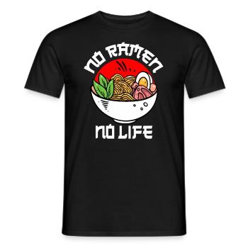 No ramen no life Anime Japan Nudeln Sushi Manga - Männer T-Shirt - Schwarz - Vorne - AI Model Male 178 light (178cm)