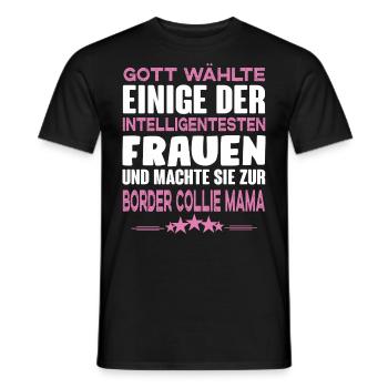 Border Collie - Border Collie Hund - Männer T-Shirt - Schwarz - Vorne - AI Model Male 178 light (178cm)