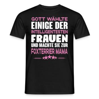Foxterrier - Foxterrier Hund - Männer T-Shirt - Schwarz - Vorne - AI Model Male 178 light (178cm)