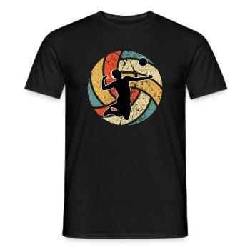 Volleyball Schmettern Volleyballer Volleyballerin - Männer T-Shirt - Schwarz - Vorne - AI Model Male 178 light (178cm)