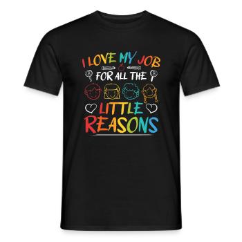 I Love My Job For All The Little Reasons Professeur - T-shirt homme - noir - Devant - AI Model Male 178 light (178cm)