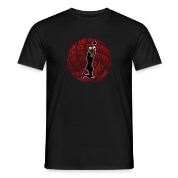 Volleyball player Volleyballer Beach Volleyball - Men's T-Shirt - black - Front - AI Model Male 178 light (178cm)