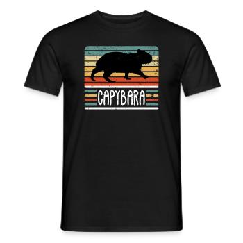 Rodent Capybara Capibara Water Pig Lover - Men's T-Shirt - black - Front - AI Model Male 178 light (178cm)