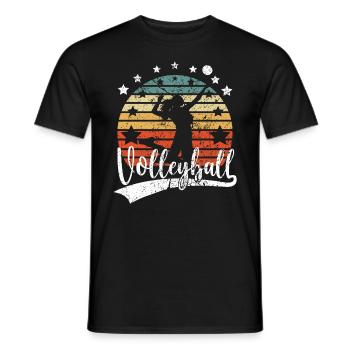 Volleyball player Volleyballer Beach Volleyball - Men's T-Shirt - black - Front - AI Model Male 178 light (178cm)