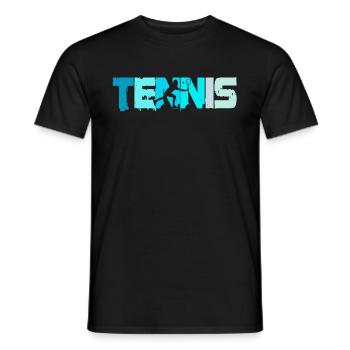 Tennis Trainer Tennisspieler Tennisspielerin - Männer T-Shirt - Schwarz - Vorne - AI Model Male 178 light (178cm)