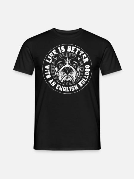 English Bulldog - Men's T-Shirt - black