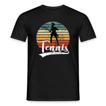 Tennis tennis joueuse de tennis - T-shirt homme - noir - Devant - AI Model Male 178 light (178cm)