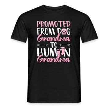 Promoted Dog Grandma Human Grandma Future grand-mère - T-shirt homme - noir - Devant - AI Model Male 178 light (178cm)