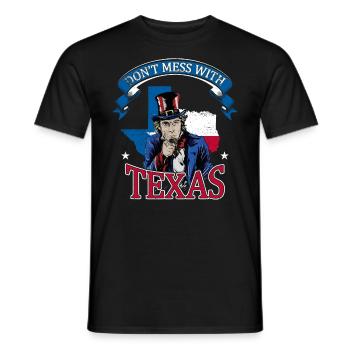 Dont Mess With Texas - T-shirt homme - noir - Devant - AI Model Male 178 light (178cm)