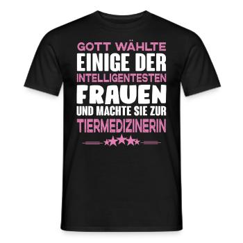 Tiermedizin - Tiermedizinerin - Männer T-Shirt - Schwarz - Vorne - AI Model Male 178 light (178cm)