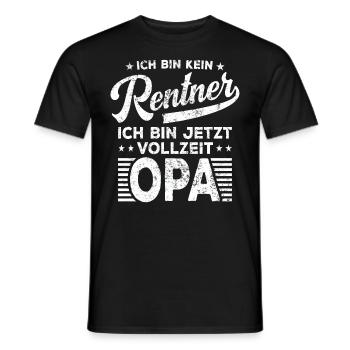 Ich bin kein Rentner ich bin jetzt Vollzeit Opa - Männer T-Shirt - Schwarz - Vorne - AI Model Male 178 light (178cm)