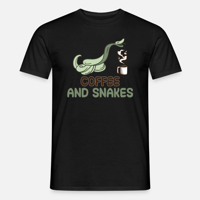 Coffee and snake - Men's T-Shirt - black