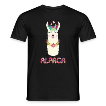 Alpaca - Men's T-Shirt - black - Front - AI Model Male 178 light (178cm)