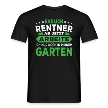 Rente Gärtner Rentner 2021 Arbeite Nur Noch Garten - Männer T-Shirt - Schwarz - Vorne - AI Model Male 178 light (178cm)