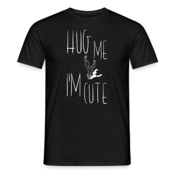 Hug Me Im Cute Cactus - T-shirt homme - noir - Devant - AI Model Male 178 light (178cm)
