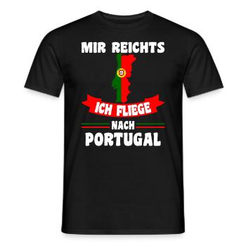 Mir reichts ich fliege nach Portugal - Männer T-Shirt - Schwarz - Vorne - AI Model Male 178 light (178cm)