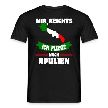 Mir reichts ich fliege nach Apulien - Männer T-Shirt - Schwarz - Vorne - AI Model Male 178 light (178cm)