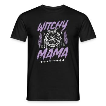 Witchy Mama Halloween Hexen - Männer T-Shirt - Schwarz - Vorne - AI Model Male 178 light (178cm)