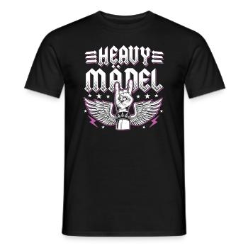 Heavy Girl Rocker Bride Heavy Metal Rocker Women - Men's T-Shirt - black - Front - AI Model Male 178 light (178cm)