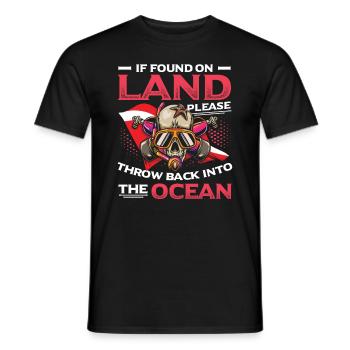 Throw Bach Into The Ocean Scuba Diving Taucher - Männer T-Shirt - Schwarz - Vorne - AI Model Male 178 light (178cm)