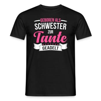 Schwester Tante Tantchen Lieblingstante - Männer T-Shirt - Schwarz - Vorne - AI Model Male 178 light (178cm)