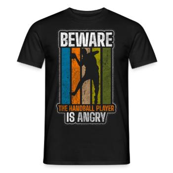Équipe du club de handball - T-shirt homme - noir - Devant - AI Model Male 178 light (178cm)