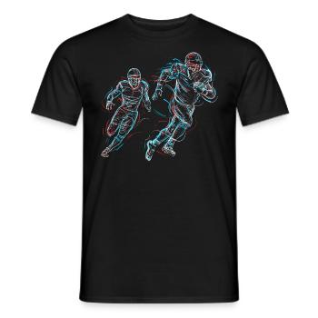 Football Football américain - T-shirt homme - noir - Devant - AI Model Male 178 light (178cm)