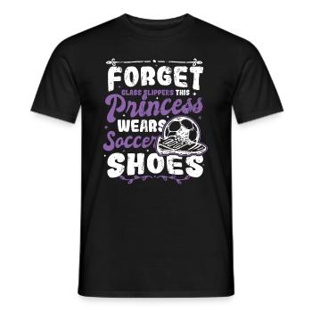 La princesse porte des chaussures de football pour femmes - T-shirt homme - noir - Devant - AI Model Male 178 light (178cm)