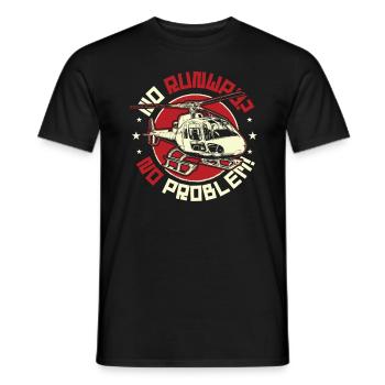 Pas de piste Pas de problème Pilotes d’hélicoptère de vol - T-shirt homme - noir - Devant - AI Model Male 178 light (178cm)