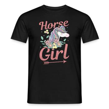 I Love My Horses Reitpferd Mädchen - Männer T-Shirt - Schwarz - Vorne - AI Model Male 178 light (178cm)