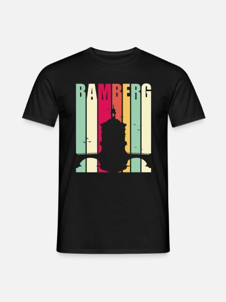 Bamberg Vintage Stadt Bamberger - Männer T-Shirt - Schwarz