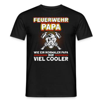 Feuerwehr Papa Feuerwehrmann Spruch Papa - Männer T-Shirt - Schwarz - Vorne - AI Model Male 178 light (178cm)