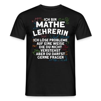 Mathe Lehrerin Löse Probleme Mathelehrerin - Männer T-Shirt - Schwarz - Vorne - AI Model Male 178 light (178cm)