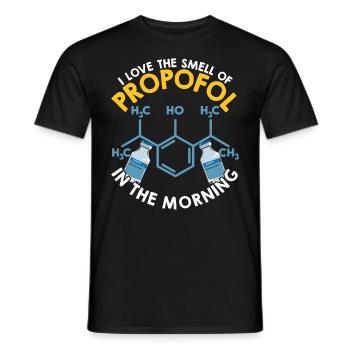 I Love The Smell Of Propofol In The Morning - Men's T-Shirt - black - Front - AI Model Male 178 light (178cm)