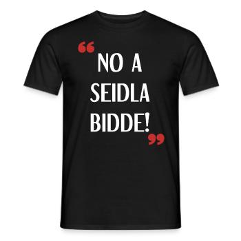No a seidla bidde! Design für Bamberg und - Männer T-Shirt - Schwarz - Vorne - AI Model Male 178 light (178cm)