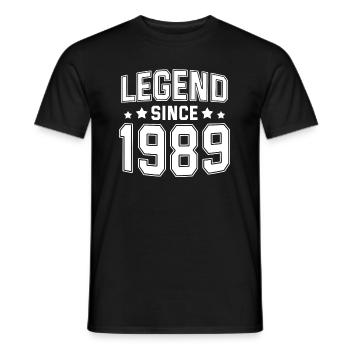 Legend since 1989 - Men's T-Shirt - black - Front - AI Model Male 178 light (178cm)