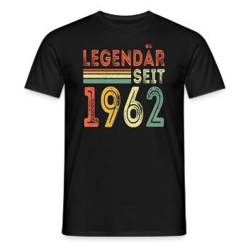 Legendär seit 1962 jahrgang 1962 - Männer T-Shirt - Schwarz - Vorne - AI Model Male 178 light (178cm)
