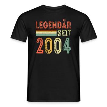 Legendär seit 2004 jahrgang 2004 - Männer T-Shirt - Schwarz - Vorne - AI Model Male 178 light (178cm)